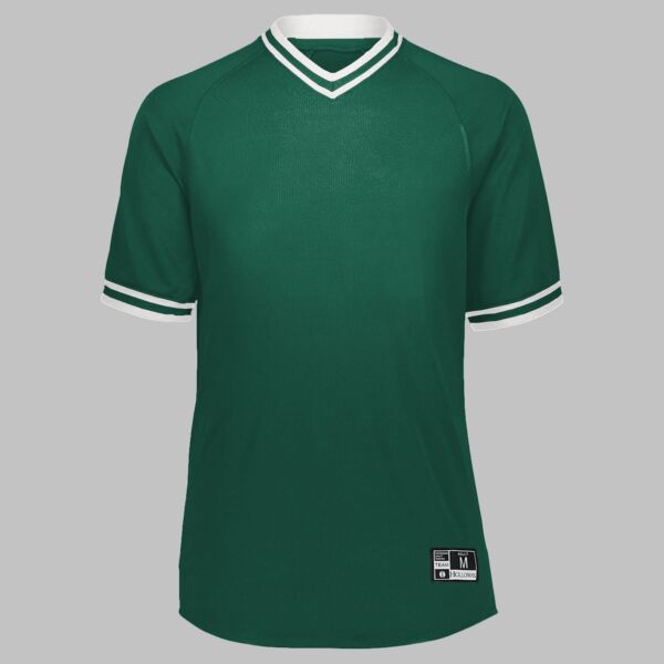 Youth Retro V-Neck Baseball Jersey Thumbnail
