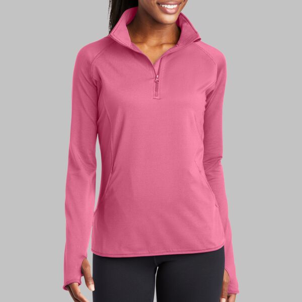 Ladies Sport Wick ® Stretch 1/4 Zip Pullover Thumbnail