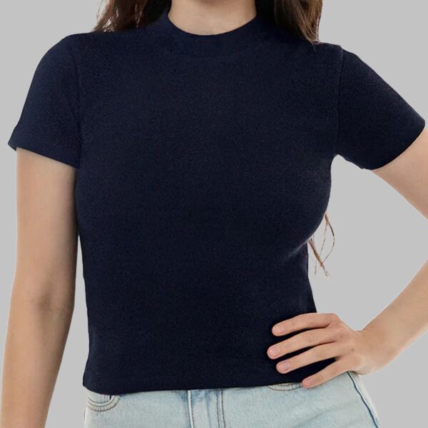 14/1 Rib Mock Neck Top Thumbnail