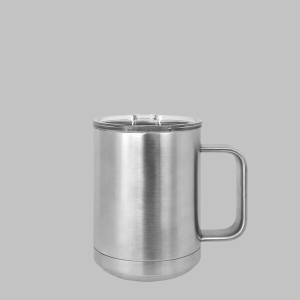 15 oz. Stainless Steel Insulated Mug with Slider Lid Thumbnail