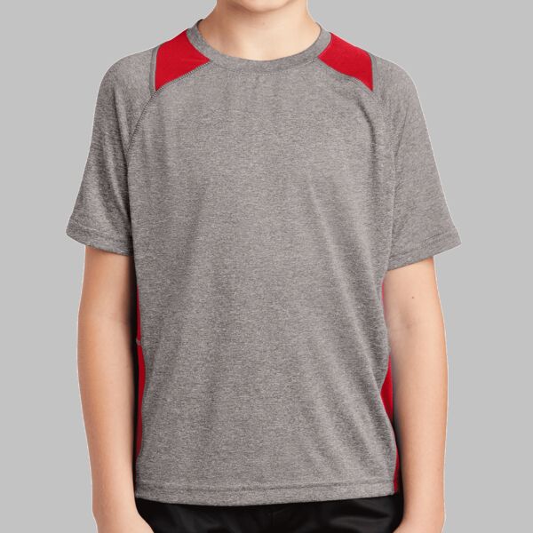 Youth Heather Colorblock Contender Tee Thumbnail