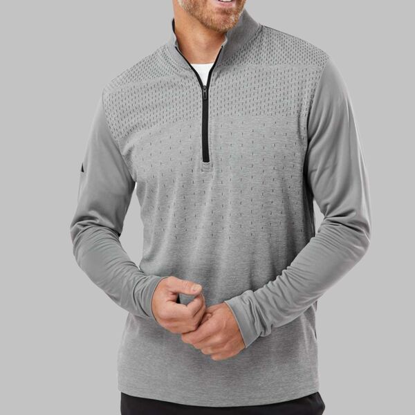 Heather Block Print Quarter-Zip Pullover Thumbnail