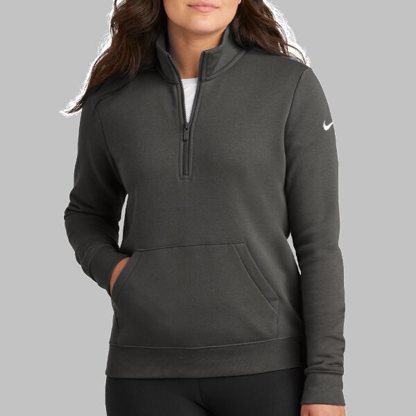 Women's Club Fleece Sleeve Swoosh 1/2 Zip Thumbnail