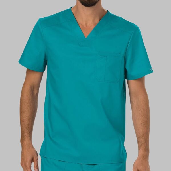 Men's Chest Pocket V-Neck Scrub Top Thumbnail