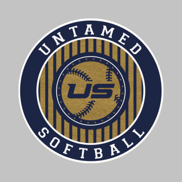 Untamed Softball 3" Round Magnet Thumbnail