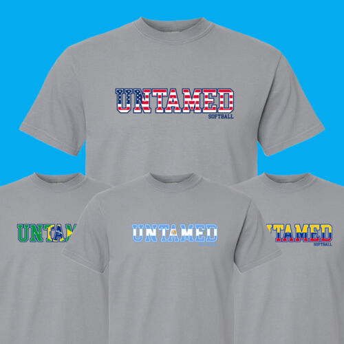 Softball Custom Flag Garment-Dyed Heavyweight T-Shirt Thumbnail